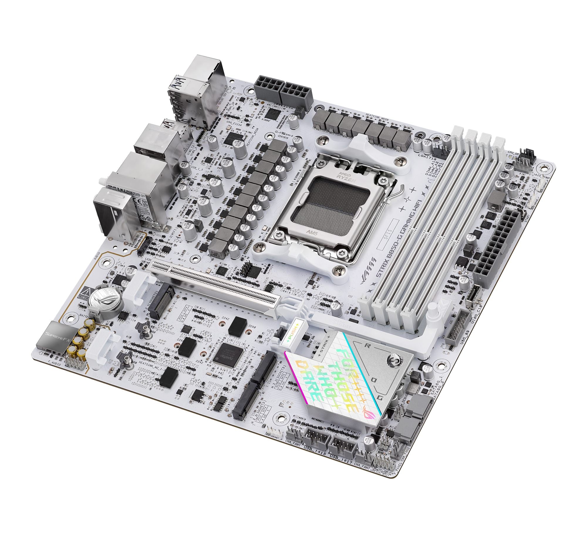 ASUS ROG Strix B850-G Gaming WiFi AMD mATX motherboard DDR5 PCIe 5.0 4xM.2 1xHDMI 1xDisplayPort 2xSATA