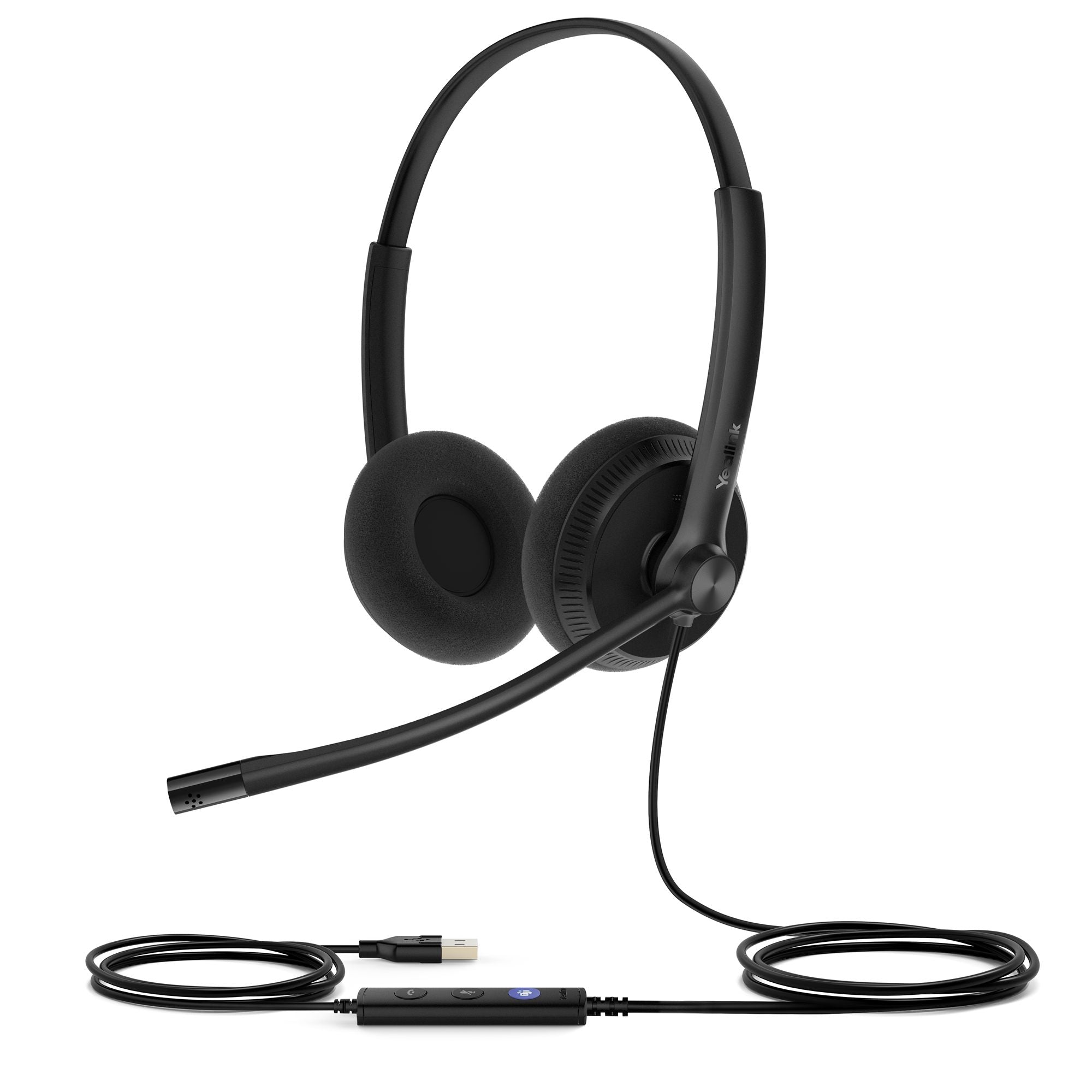 Yealink UH34 Lite Dual Teams Avec fil Arceau Bureau/Centre d'appels USB Type-A Noir