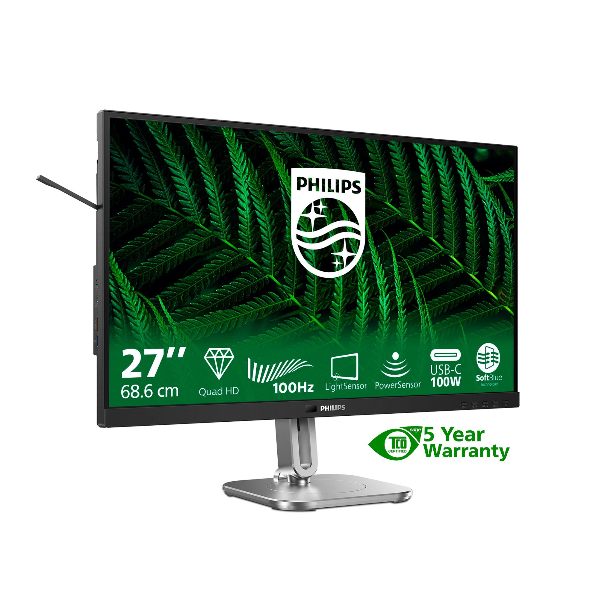 PHILIPS 27B2G5601/00 Monitor 27p 2560x1440 100Hz 2xHDMI DP USB dark gray