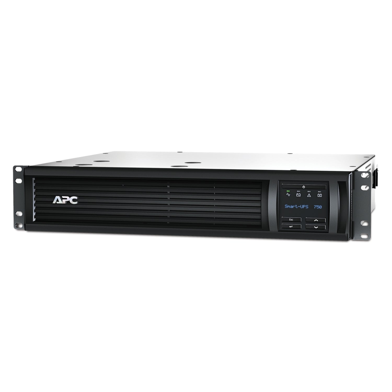 APC Smart-UPS 750VA LCD RM UPS rack-mountable AC 230V 500Watt 750VA Ethernet RS-232 USB output connectors 6 2U Black