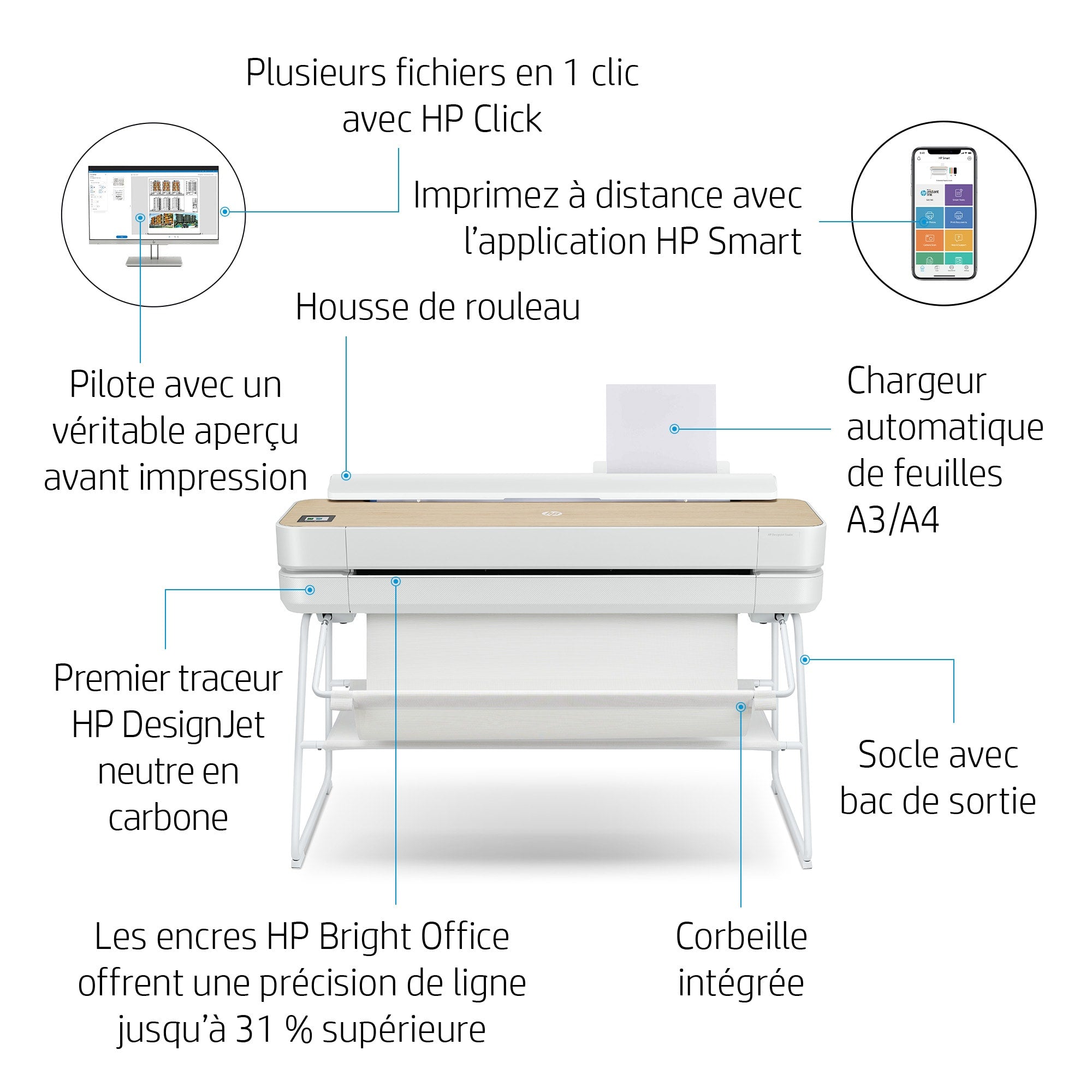HP DesignJet Studio Steel 24" Printer