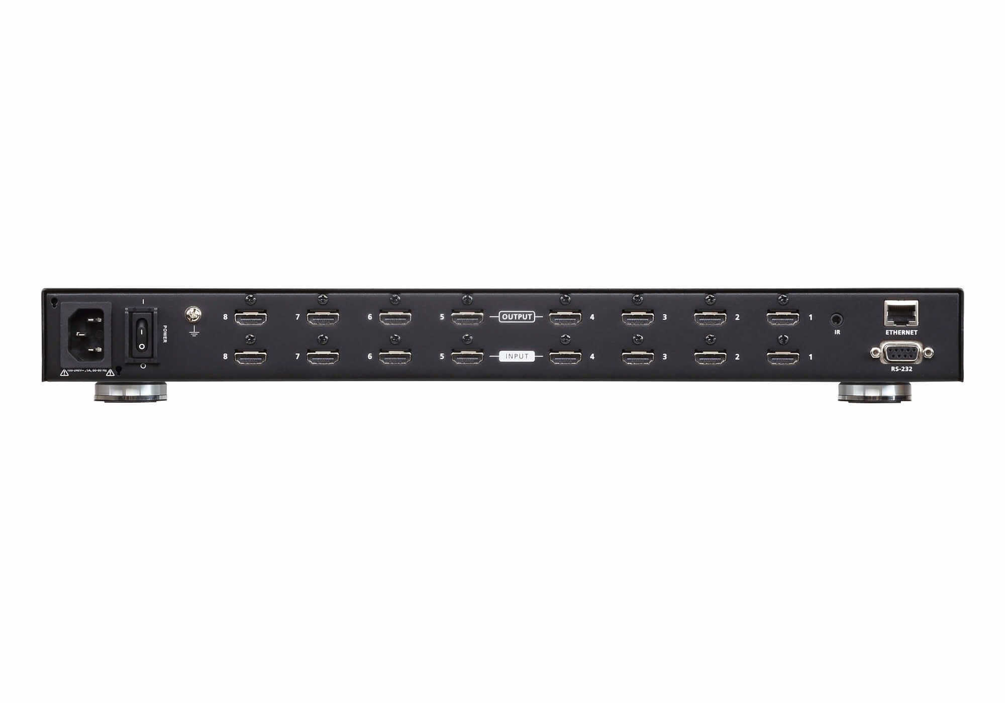 ATEN VM0808HB-AT-G commutateur de matrice Commutateur de matrice AV Écran integré 38,1 W