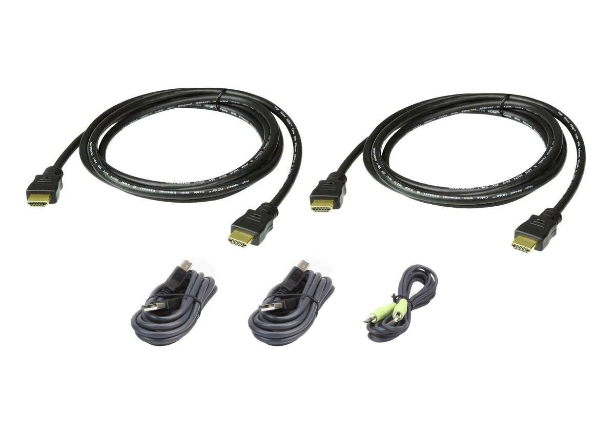 ATEN 2L-7D02UHX5 câble kvm Noir