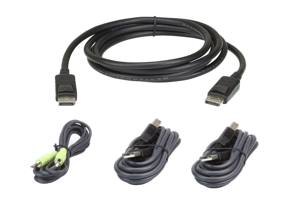 ATEN 2L-7D02UDPX4 câble kvm Noir
