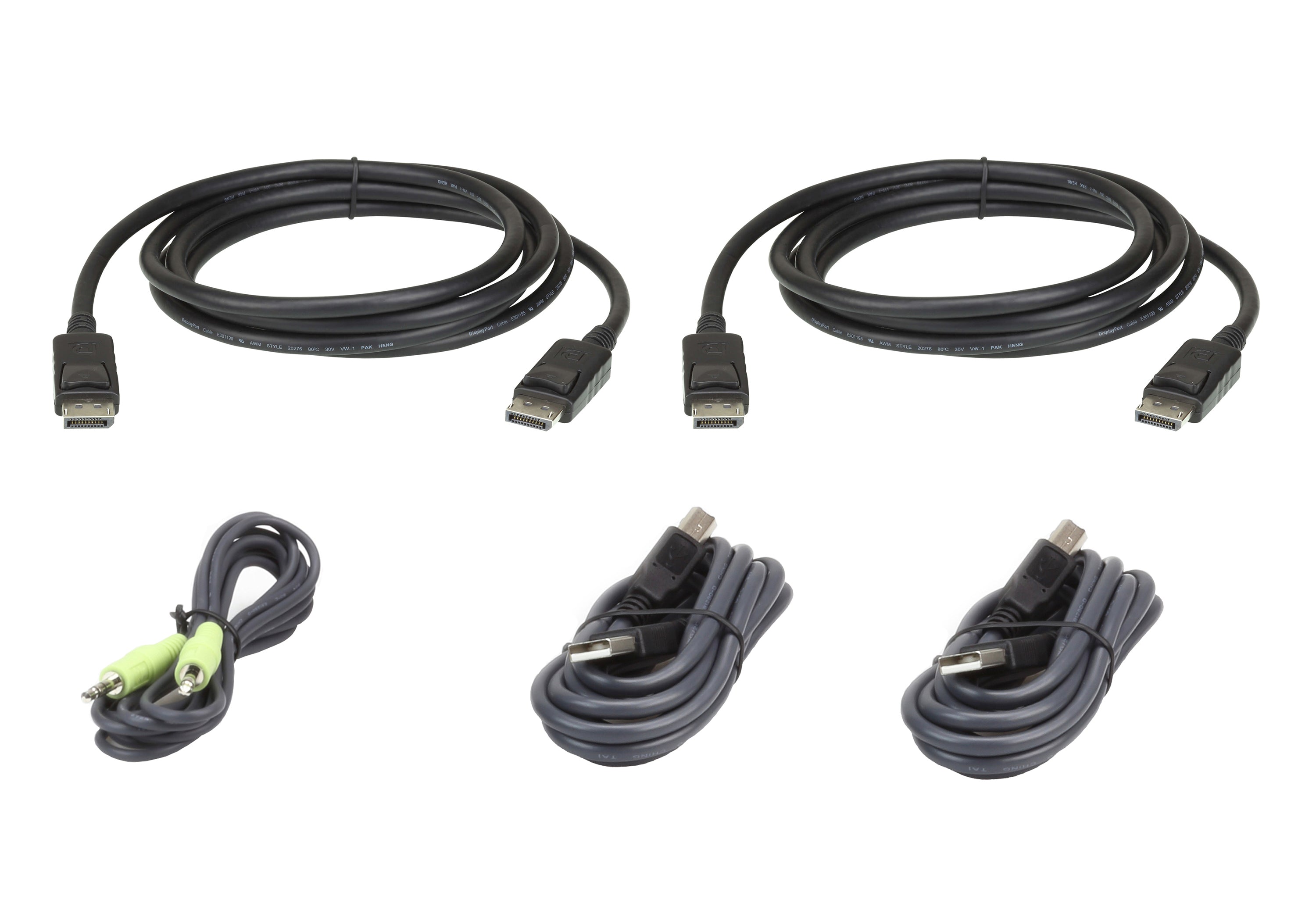 ATEN 2L-7D02UDPX5 CABLE KVM Dual DisplayPort USB audio - 1,8m
