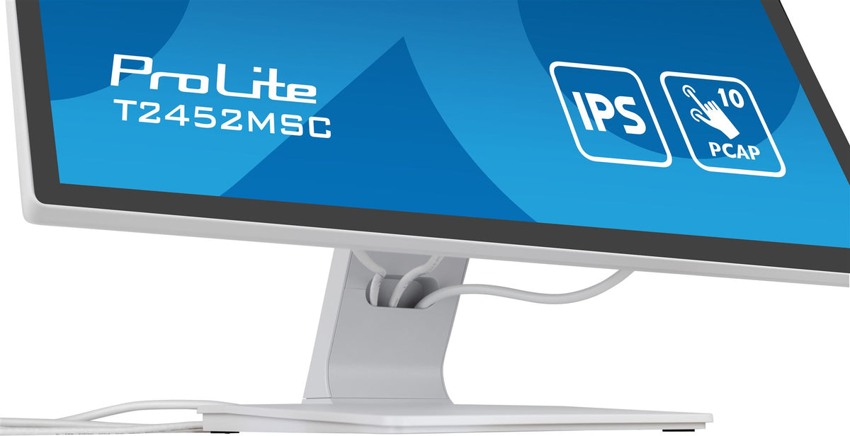 iiyama ProLite T2452MSC-W1 écran plat de PC 61 cm (24") 1920 x 1080 pixels Full HD LCD Écran tactile Multi-utilisateur Blanc