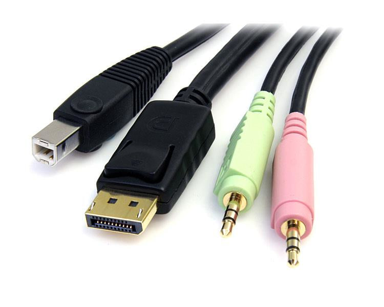 4-in-1 USB DisplayPort KVM Switch Cable
