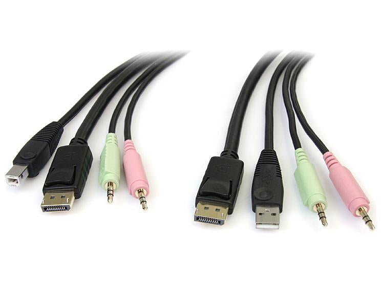 4-in-1 USB DisplayPort KVM Switch Cable