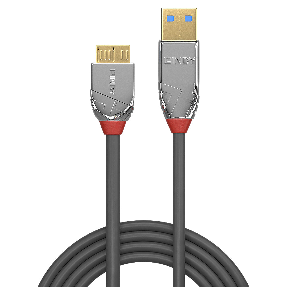 LINDY 1m USB 3.0 Type A/Micro-B Cable Cromo Line 5Gbit/s