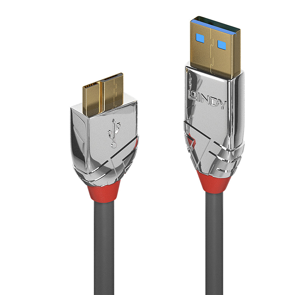 LINDY 1m USB 3.0 Type A/Micro-B Cable Cromo Line 5Gbit/s
