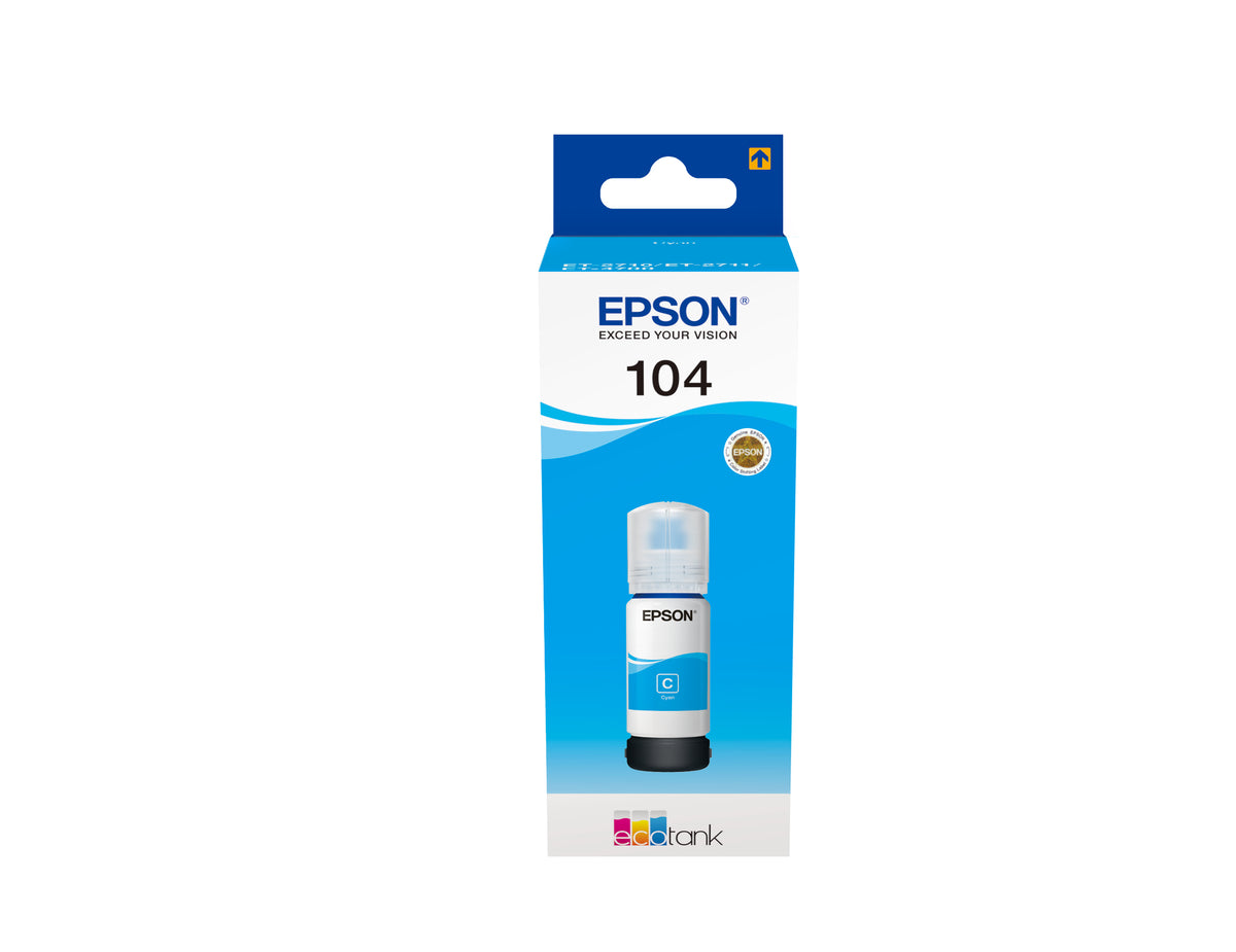 EPSON 4LB 104 EcoTank Cyan ink bottle