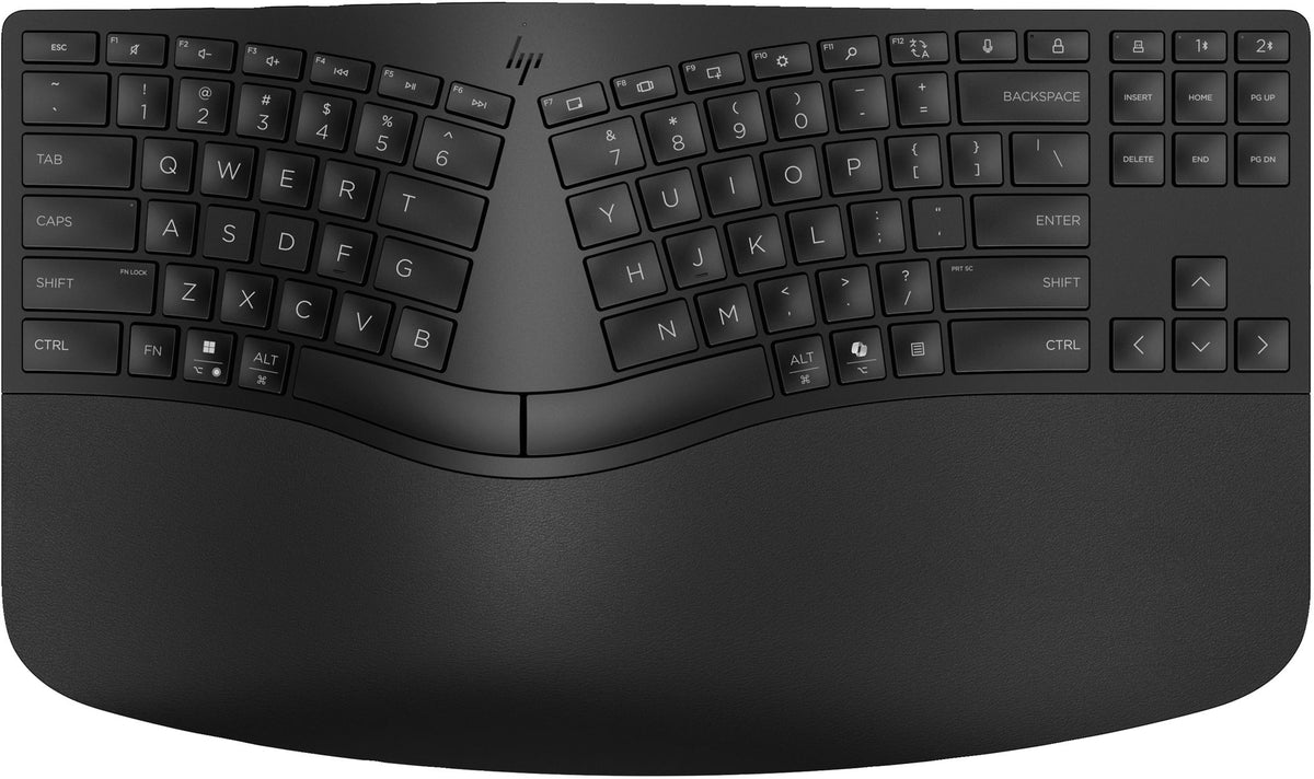Clavier sans fil HP 965 ergonomique - récepteur USB + Bluetooth - noir QWERTY (7E756AA#ABB)