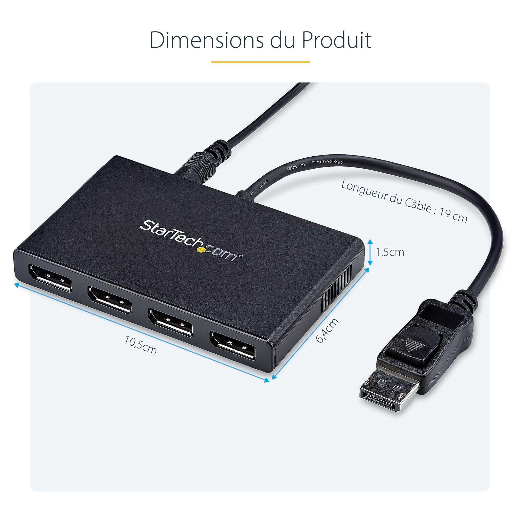 MST Hub DisplayPort to 4x DisplayPort