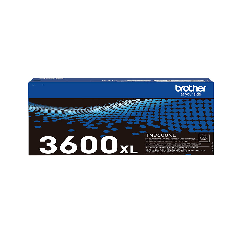 BROTHER TN-3600XL Black Toner Cartridge Prints 6.000 pages