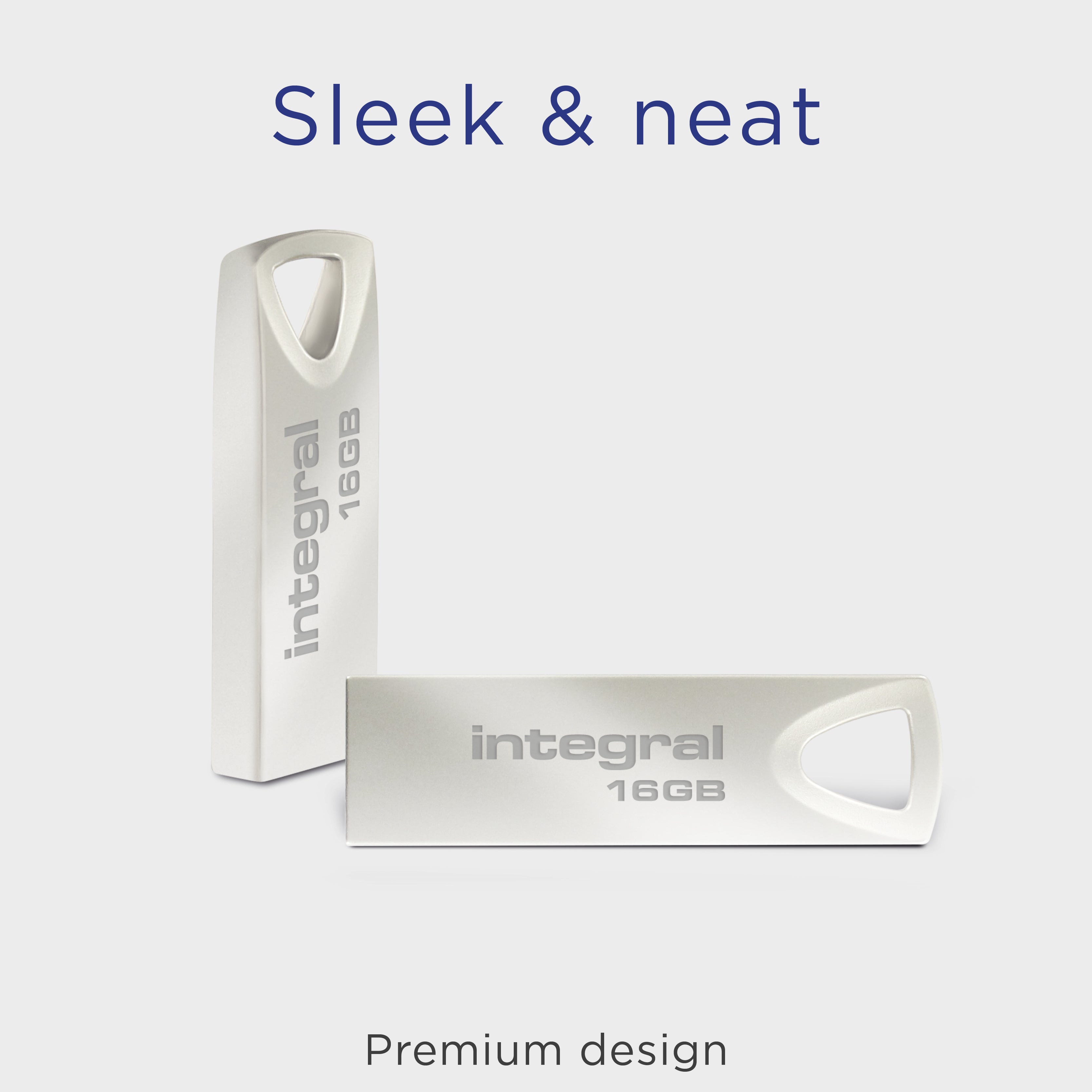 16GB USB 2.0 Metal Arc