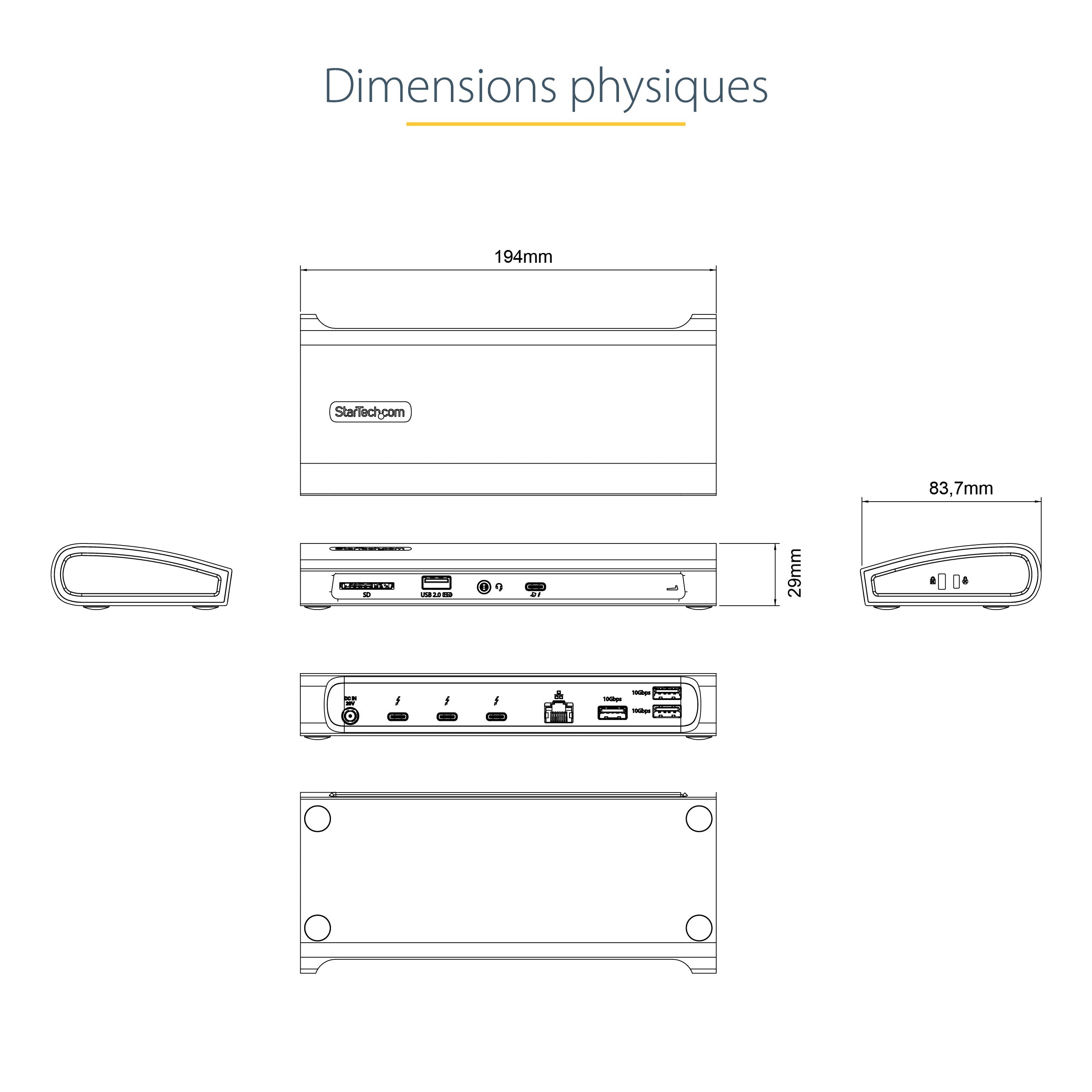 Thunderbolt 4 Dock 96W 2x4K 60Hz/1x8K