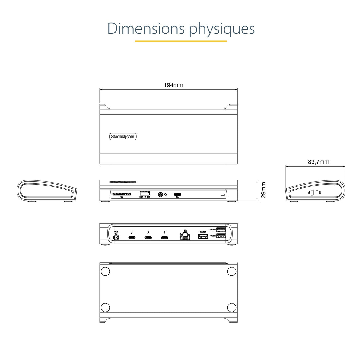 Thunderbolt 4 Dock 96W 2x4K 60Hz/1x8K