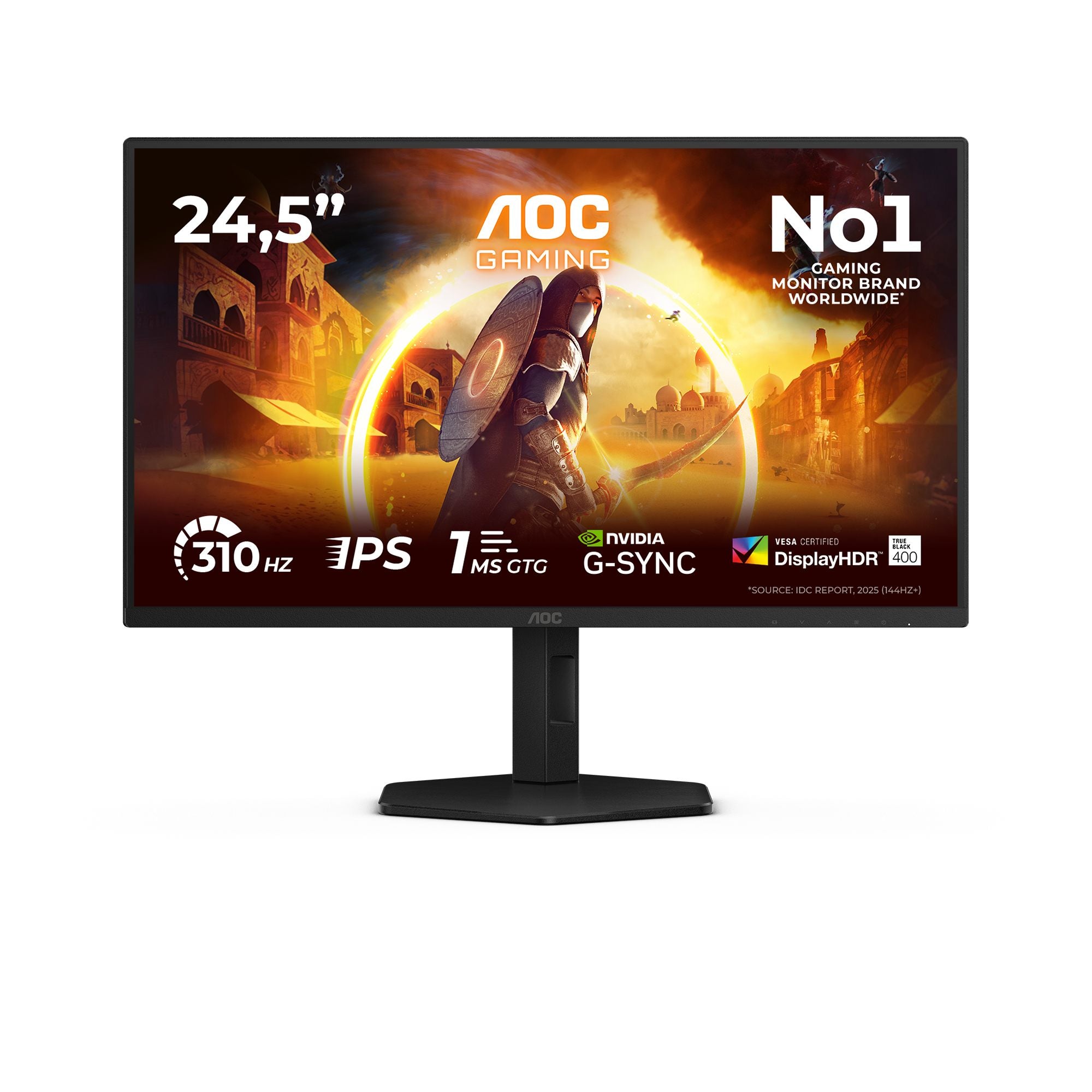 AOC 25G4SXU 24.5p Fast IPS FHD 310Hz 0.3ms 400cd/m2 HDMI 2.0 DP1.4 HUB USB