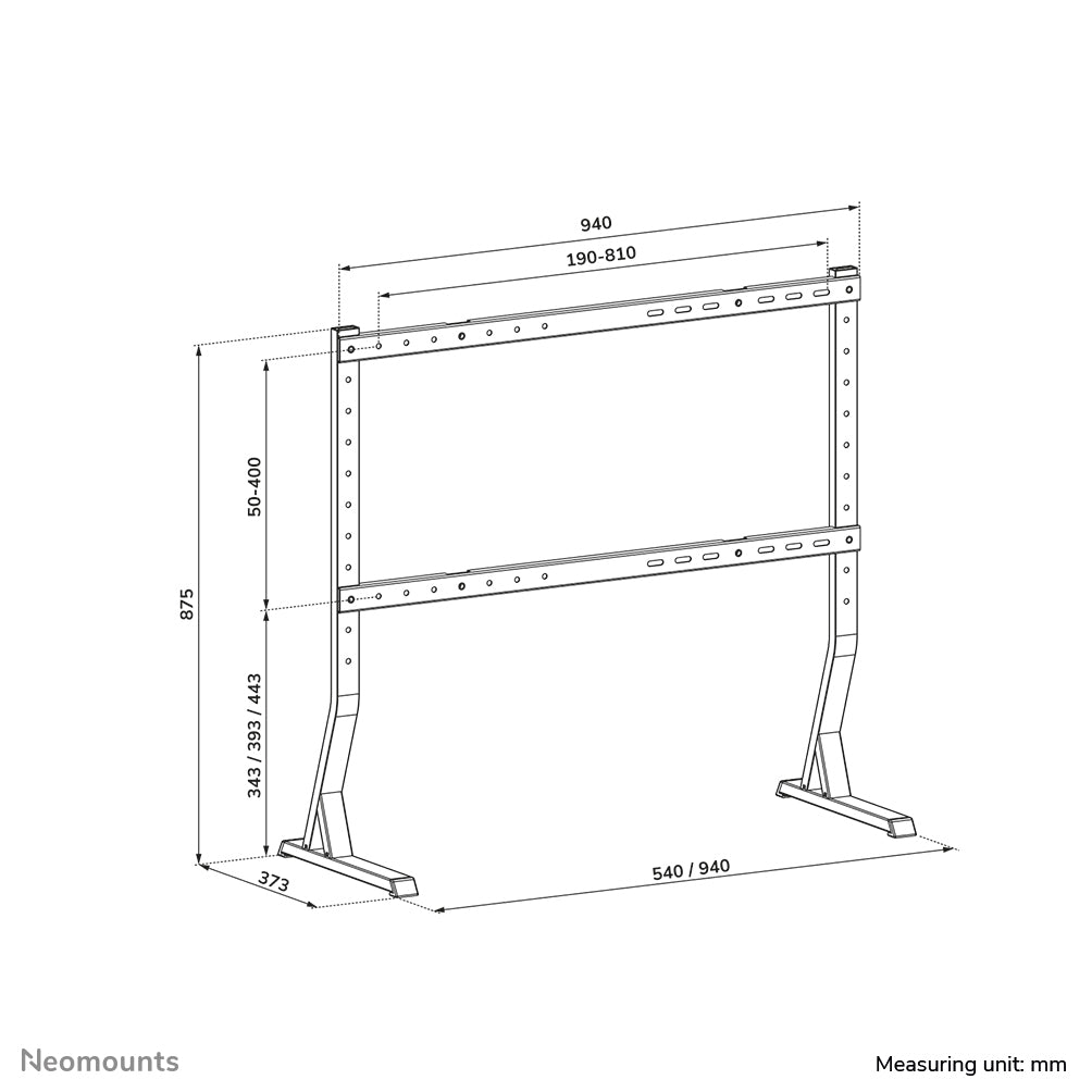 NEOMOUNTS DS45-430BL18 Support de bureau pour écran à poser 45-90p