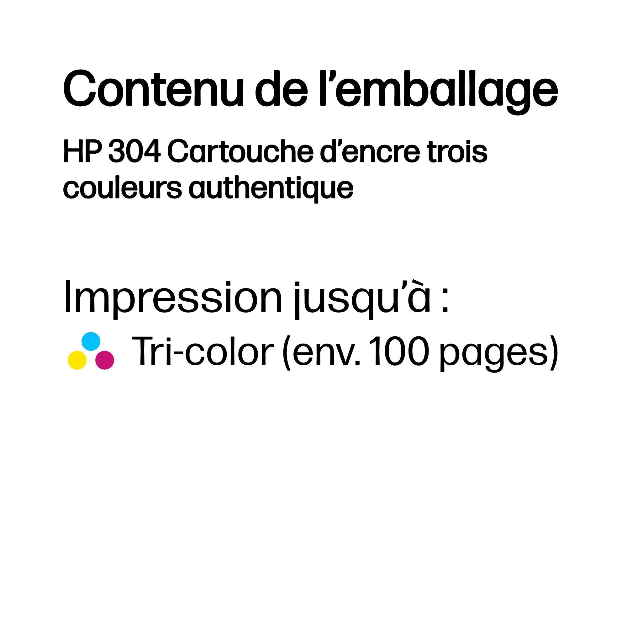 HP 304 original Ink cartridge N9K05AE 301 Tri-color Blister