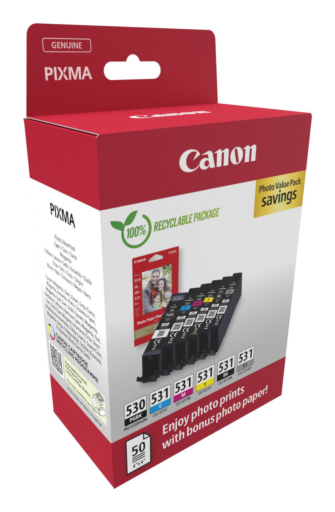 CANON PGI-530/CLI-531 PGBK/C/M/Y/BK/GY Photo Value