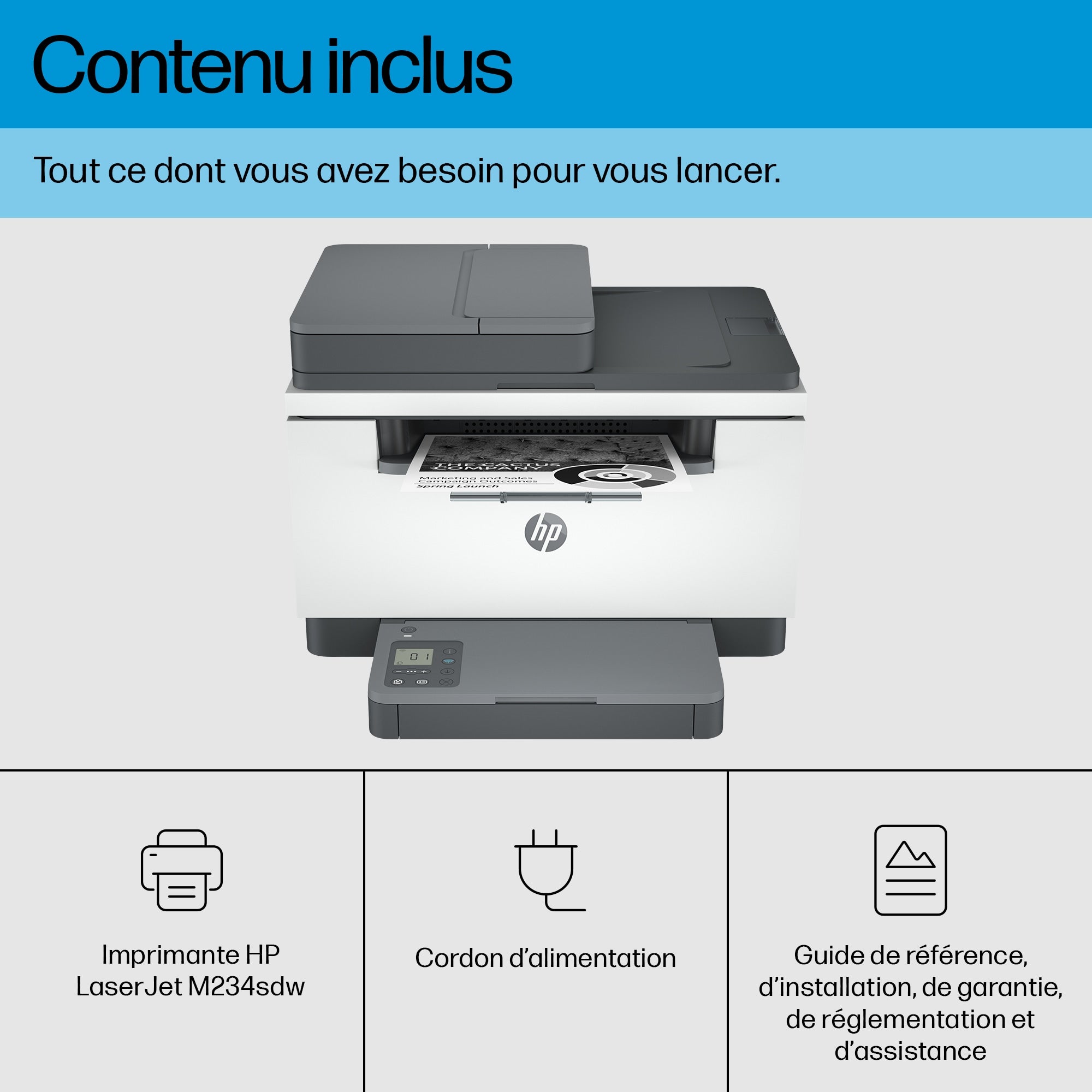 HP LaserJet MFP M234sdw MFP Mono B/W laser Legal media 29ppmcopy 29ppmprint 150 sheets USB 2.0 LAN Wi-Fi Bluetooth imprimante laser