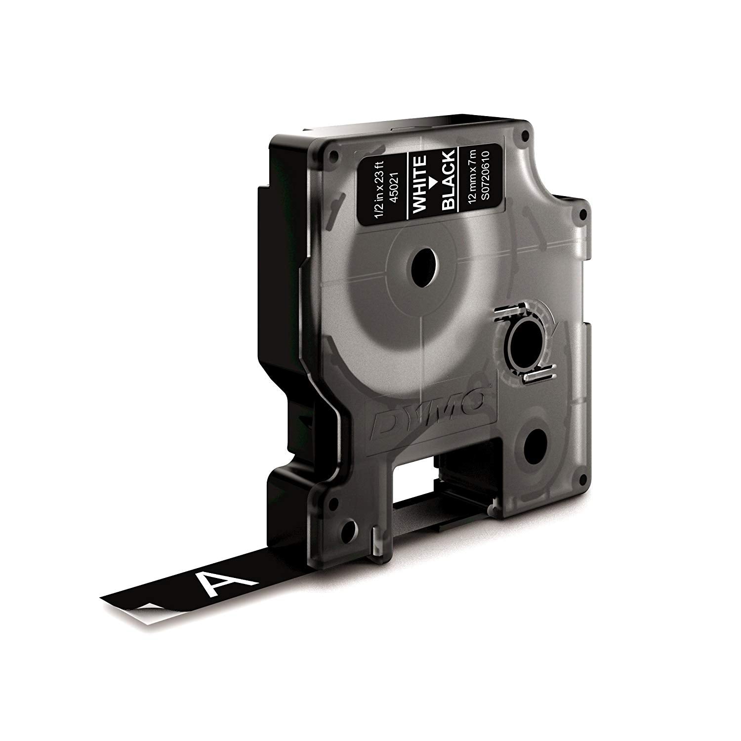 DYMO D1 Ruban d étiquette, 12 mm x 7 m, blanc/noir