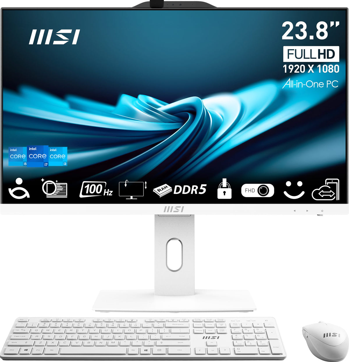 "MSI Tout-en-un PRO AP242P 14M-691EU - i5-14400 | 23,8"" | 16 Go | 512 Go | Win11Pro | Blanc"