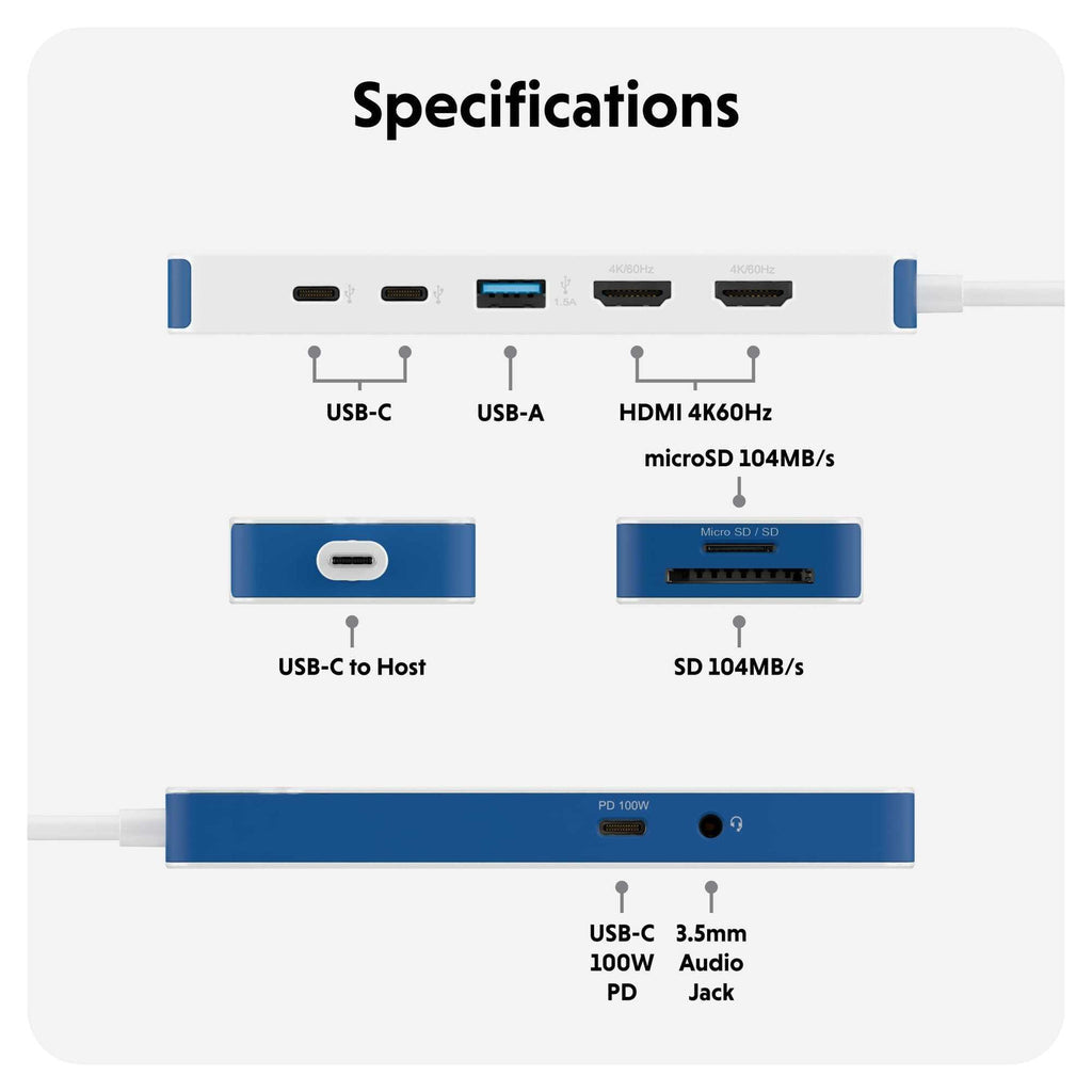 HyperDrive Flex 9 Port Dual 4K HDMI USB-