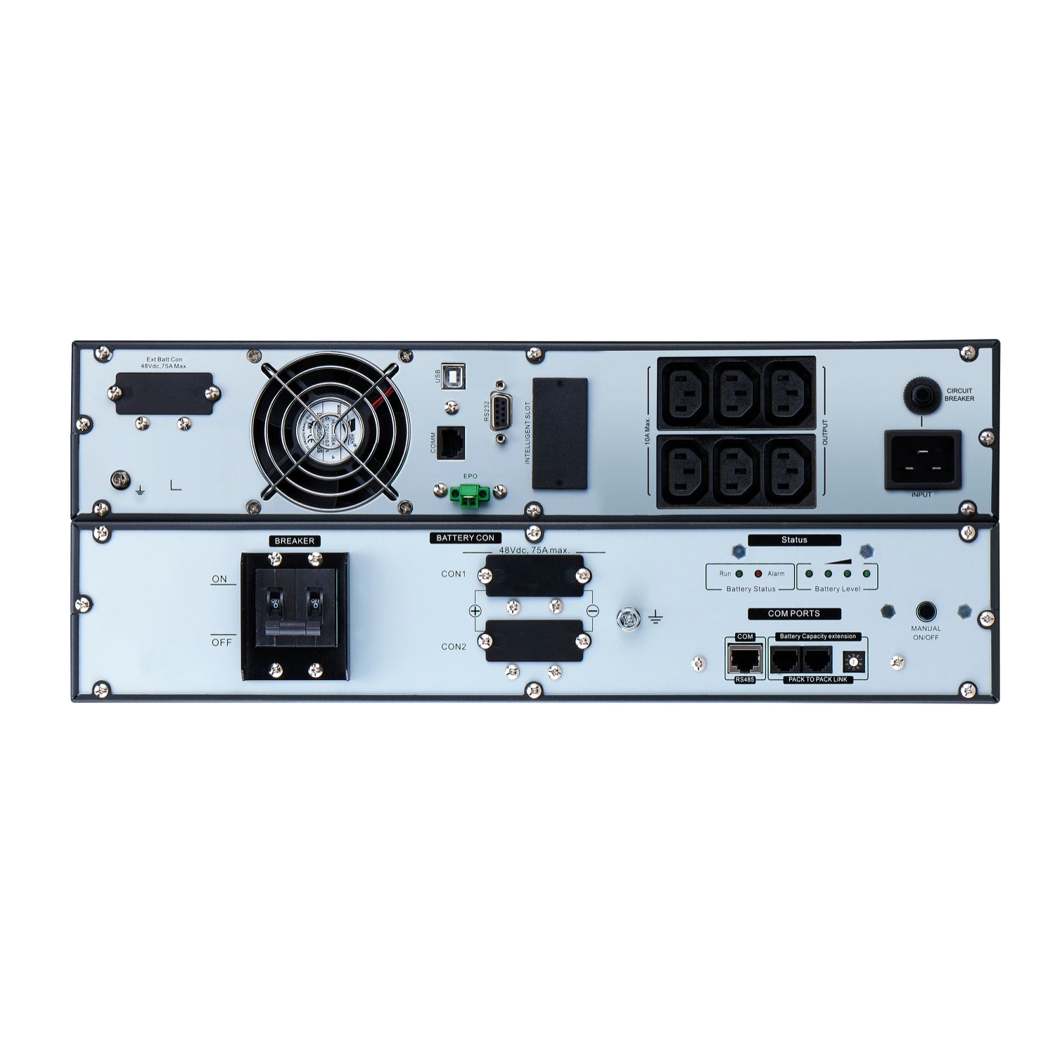 APC Easy UPS On-Line UPS Rack AC 230V 1800Watt 2000VA Li-ion RS-232 USB output connectors 6 4U 19 Black with silver