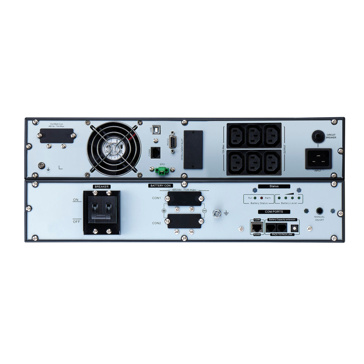 APC Easy UPS On-Line UPS Rack AC 230V 1800Watt 2000VA Li-ion RS-232 USB output connectors 6 4U 19 Black with silver