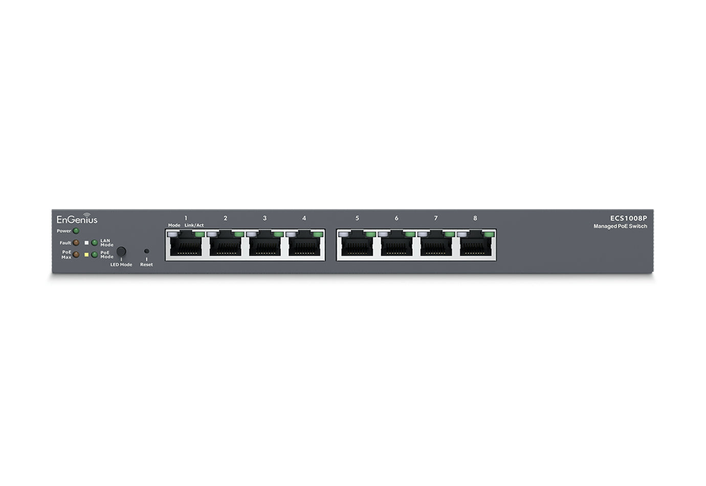 EnGenius ECS1008P Commutateur géré, 8x RJ45 Gigabit PoE 55 W, EnGenius Cloud