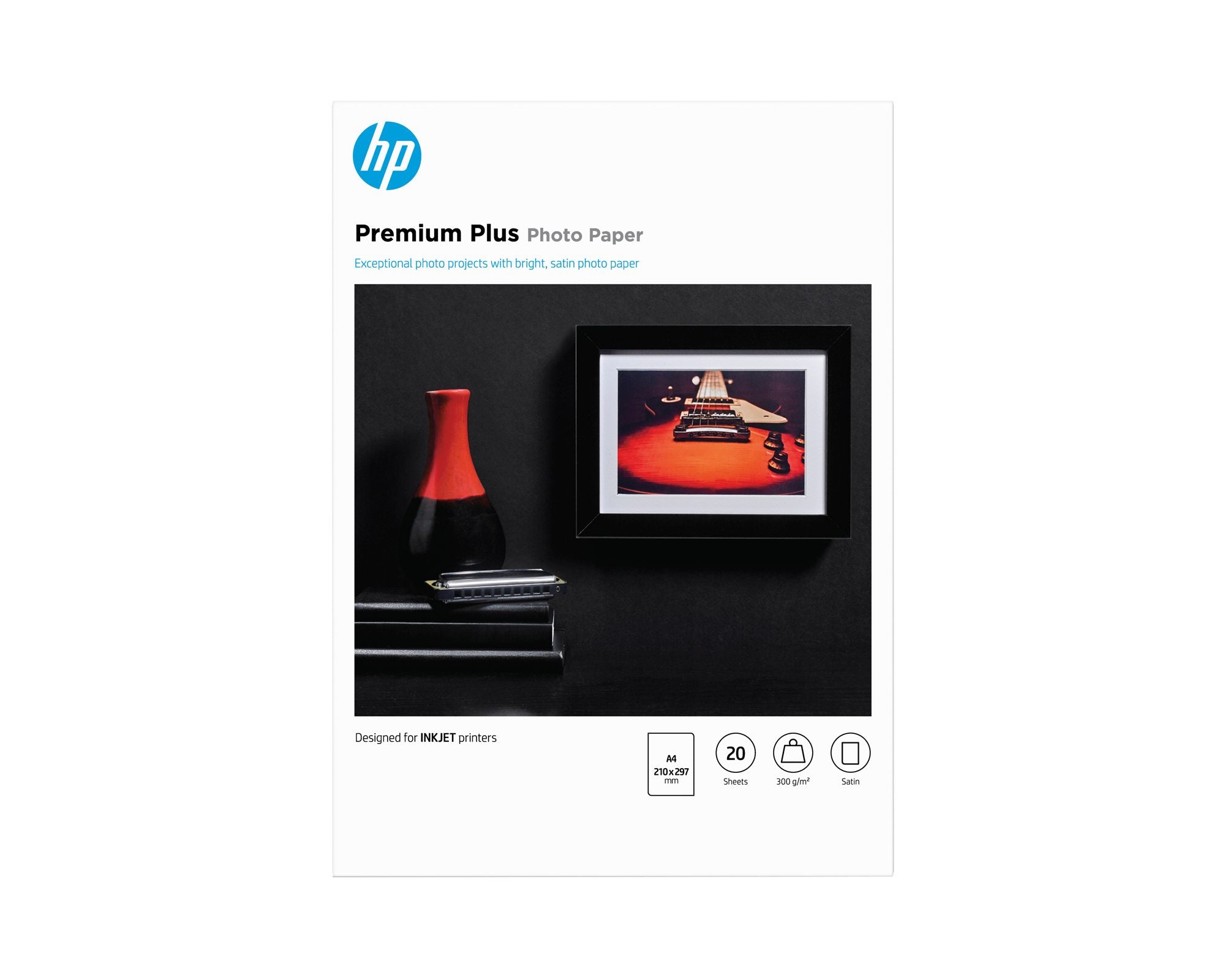 HP original Premium Plus Semi-gloss Photo Paper white 300g/m2 A4 20 sheets 1-pack