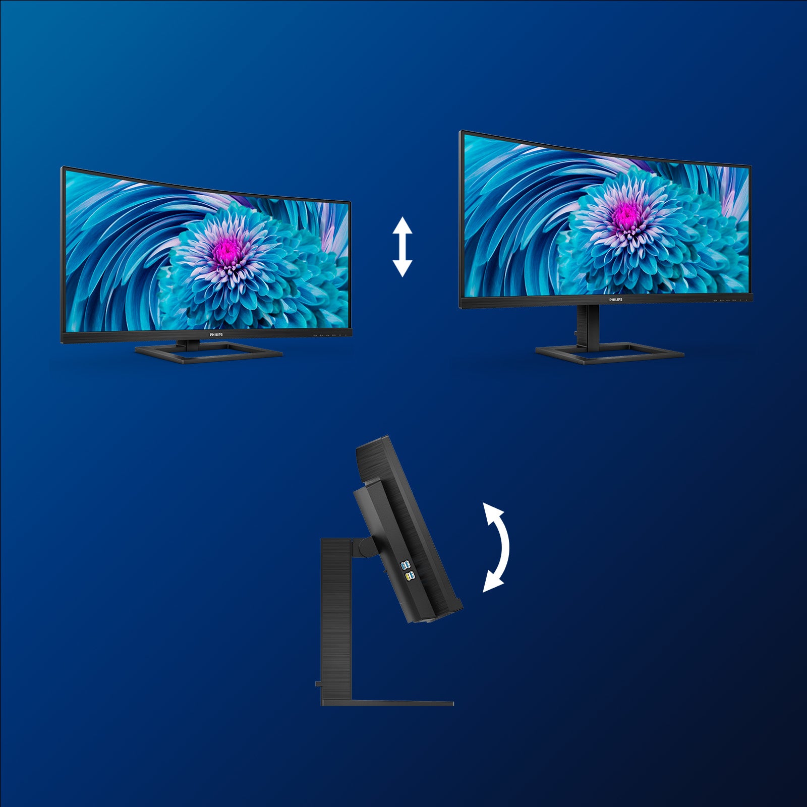 PHILIPS 346E2CUAE/00 34p Curved VA WLED 3440x1440 21:9 300cd/m2 4ms 100Hz HDMI DP1.2