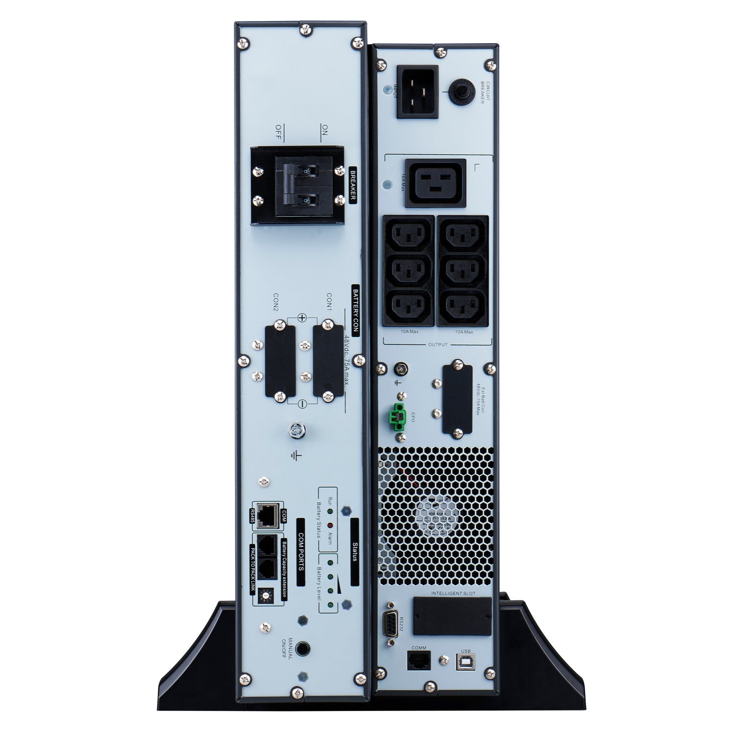 APC Easy UPS On-Line UPS Rack AC 230V 2700Watt 3000VA Li-ion RS-232 USB output connectors 7 4U 19 Black with silver