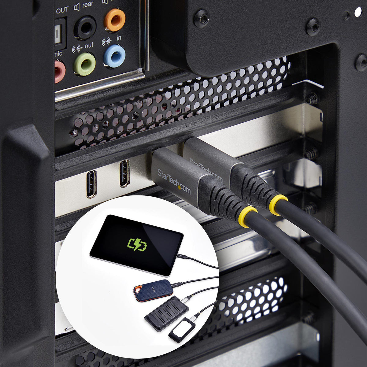 4-Port USB Type-C PCIe Card USB-C 10Gb
