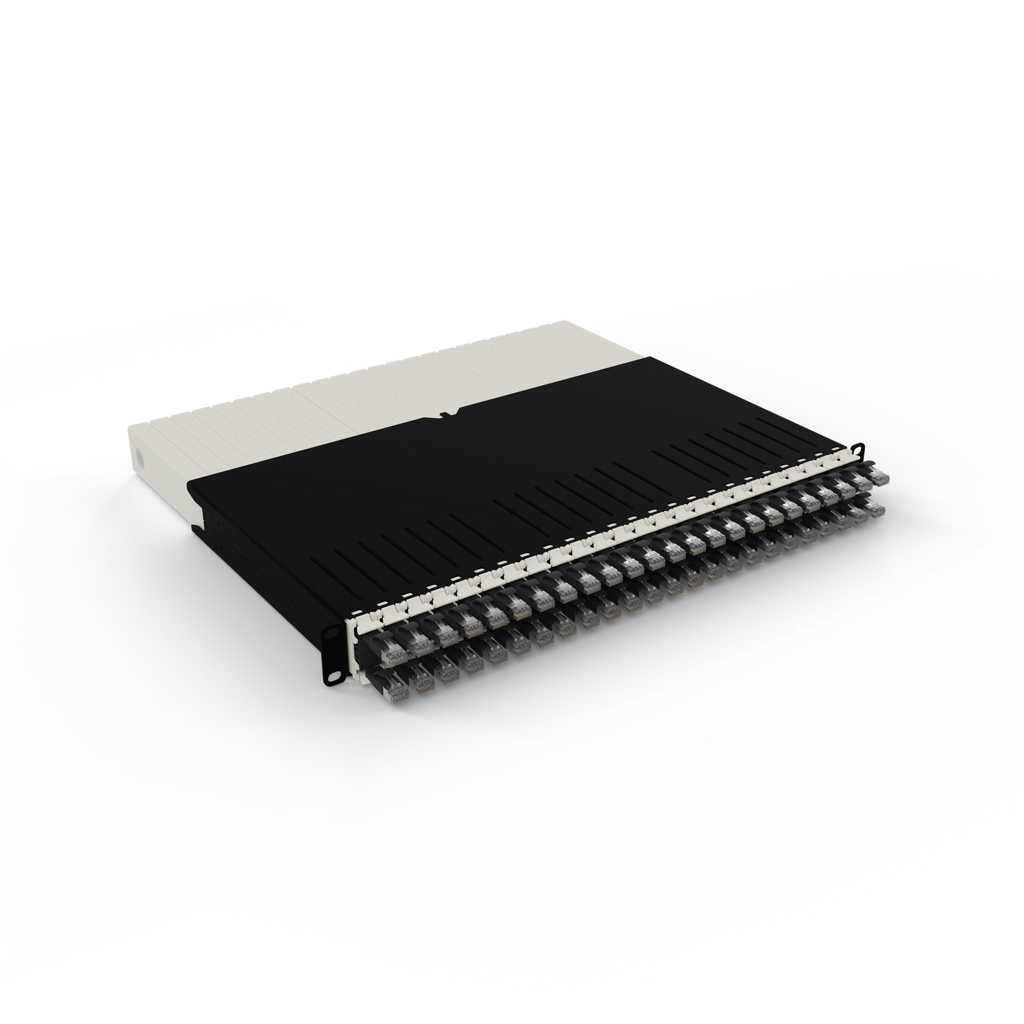 PATCHBOX ONE 24x CAT6A STP NOIR 0,8 m 8U