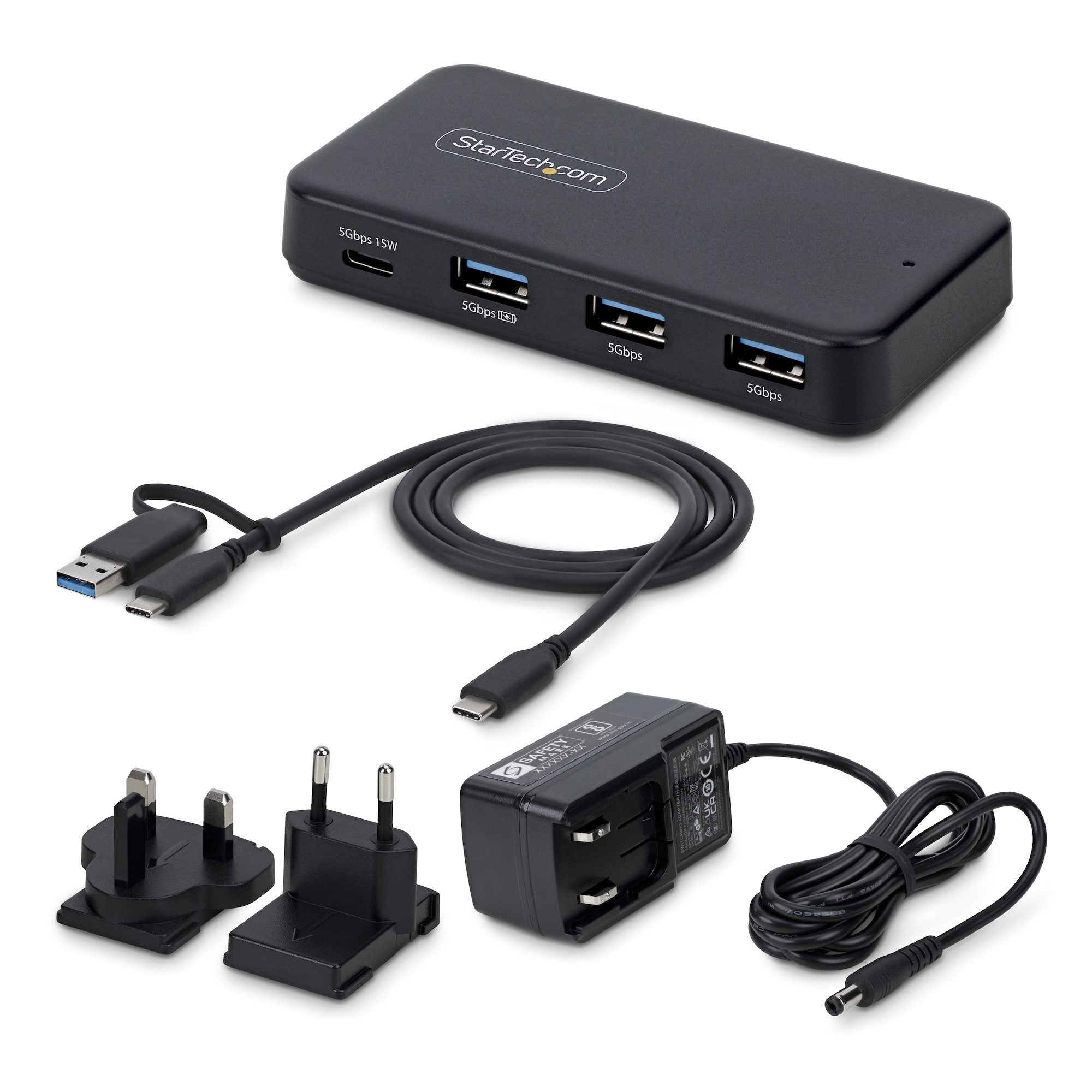 4-Port USB-C & USB-A Hub 5Gbps