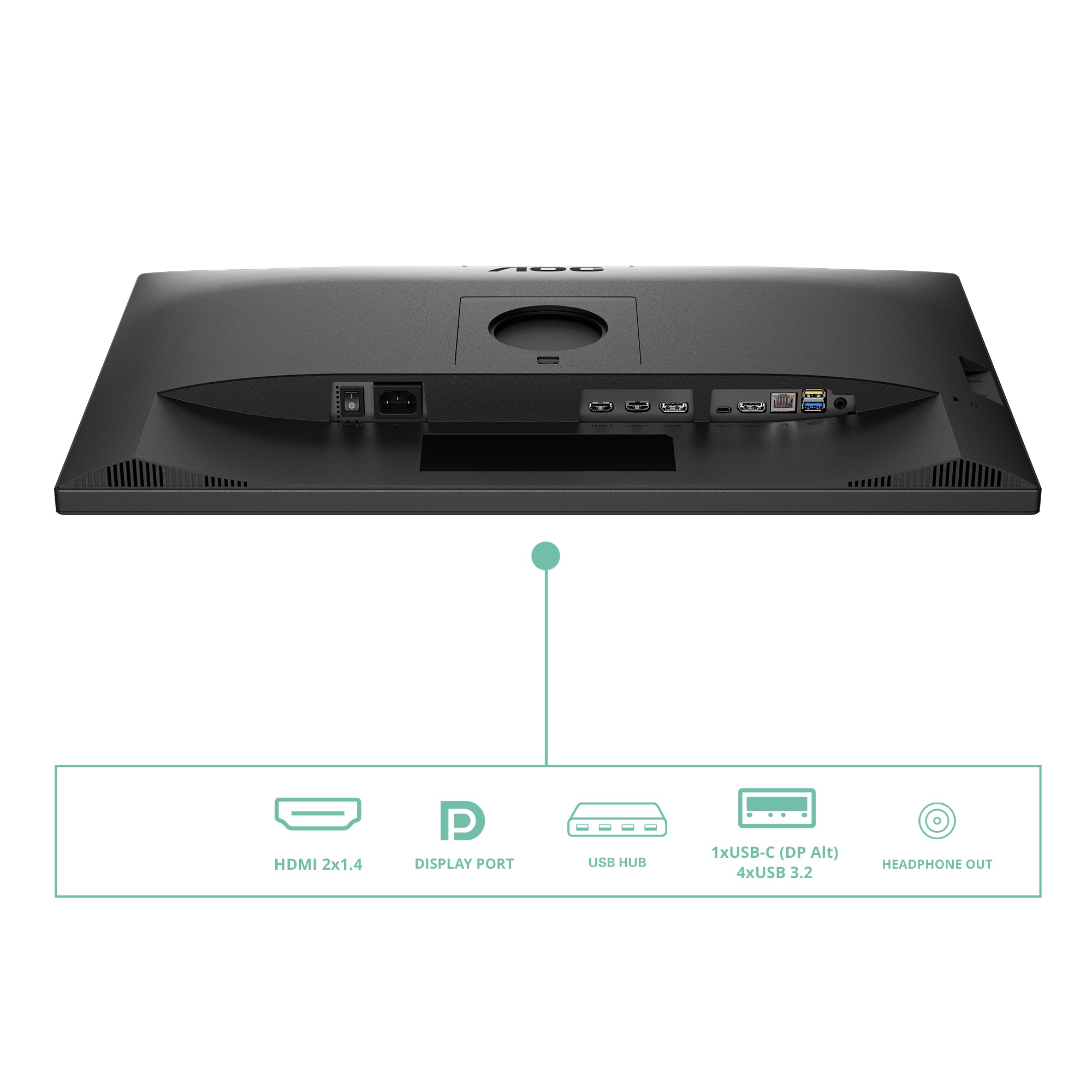 AOC Q27P3CW 27p IPS TFT 2560x1440 HDMI DP USB Black