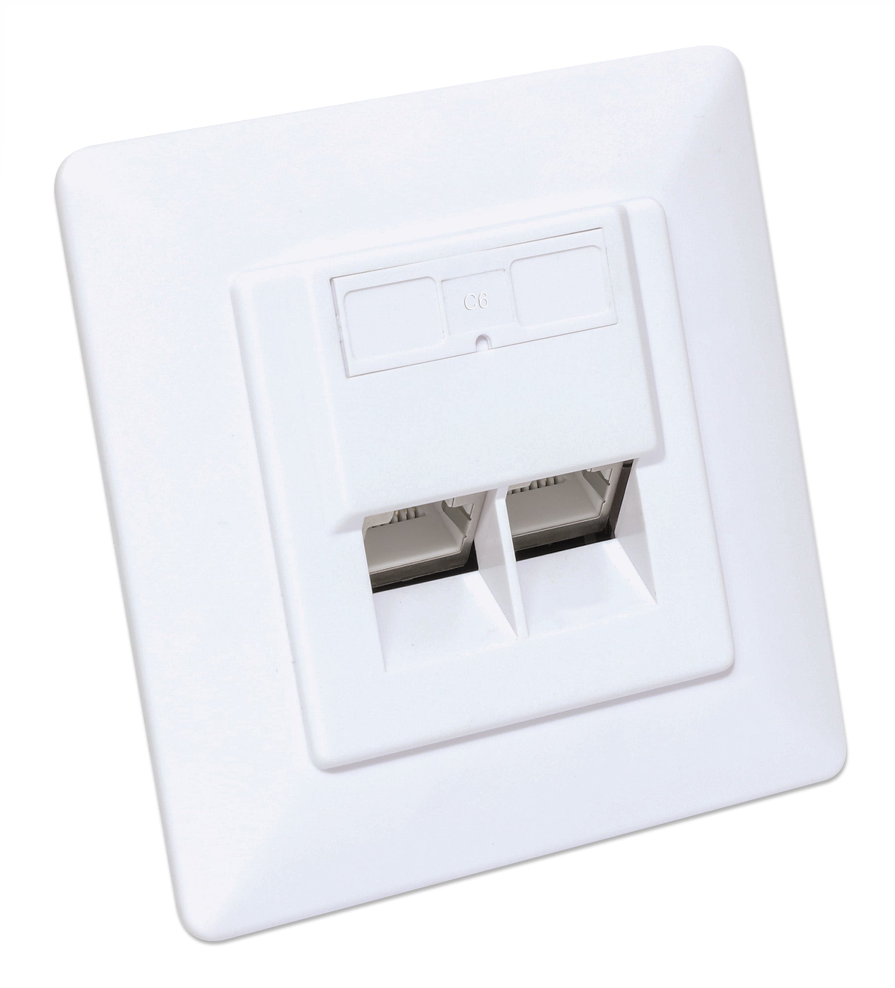 Intellinet 771900 prise de courant 2 x RJ-45 Blanc