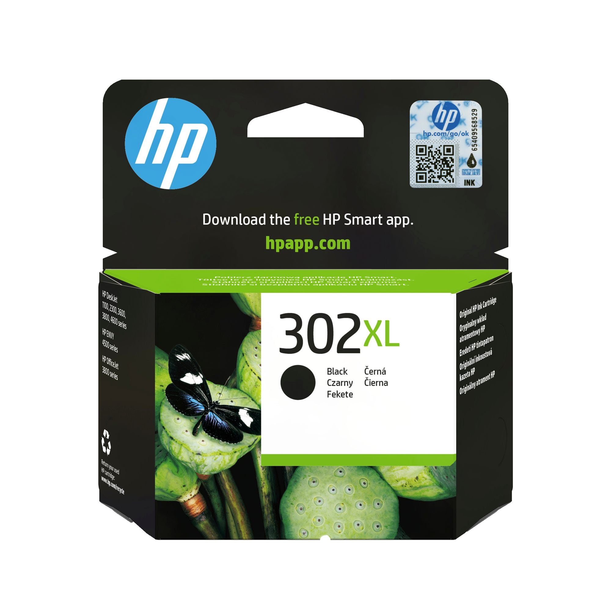 HP Tintenpatrone F6U68AE 302XL 480Seiten schwarz - Original - Ink Cartridge