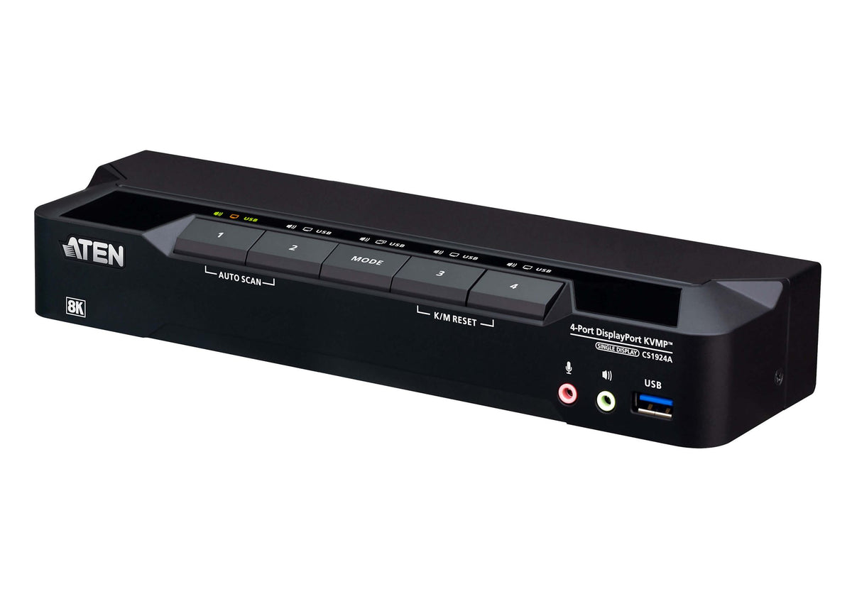 Aten CS1924A-AT-G 4-Port USB 3.0 8K ÉcranPort KVMP. Sw