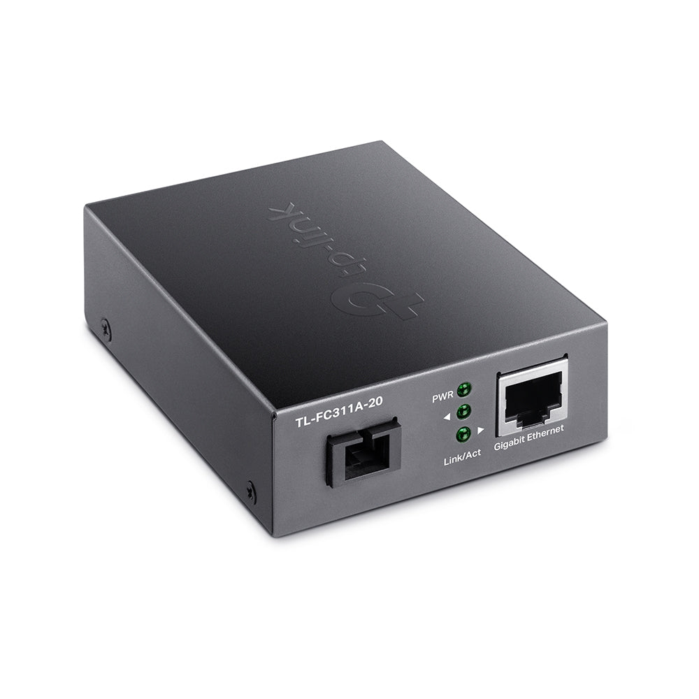 TP-LINK Omada 10/100/1000 Mbps RJ45 to 1000 Mbps Single-mode SC WDM Bi-Directional Fiber Converter