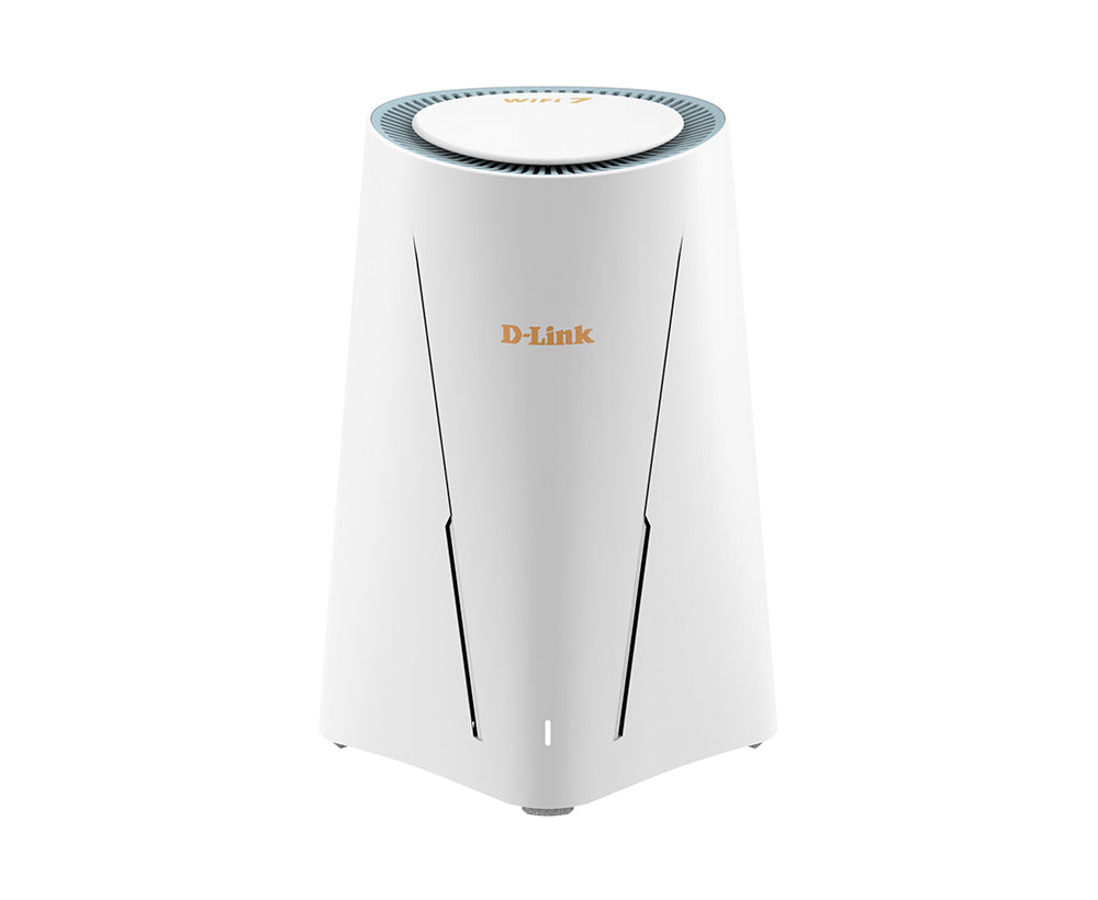 D-LINK Routeur de bureau 5G NR/4G LTE Wi-Fi 7 BE3600 1 port LAN 2.5GB 1 port WAN/LAN 2.5GB Wi-Fi BE3600