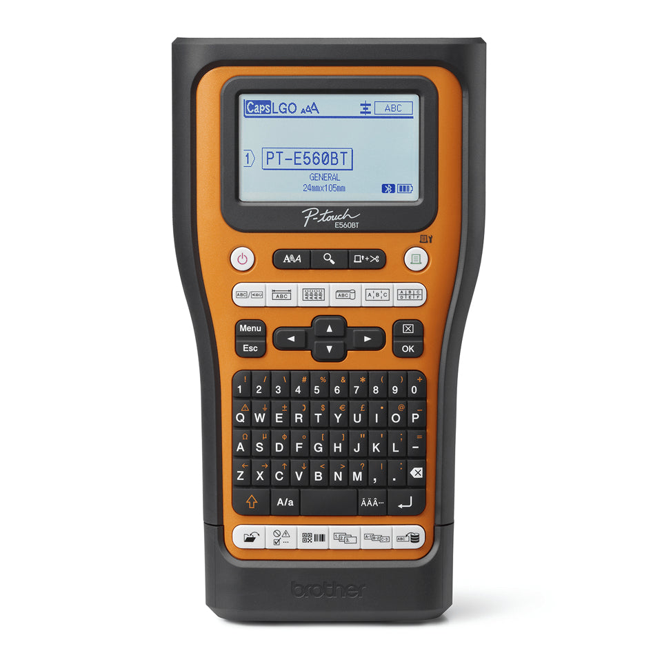 BROTHER Bluetooth connectable electrician labeller 24mm max tape QWERTY keyboard delivered with case and 4 ribbons