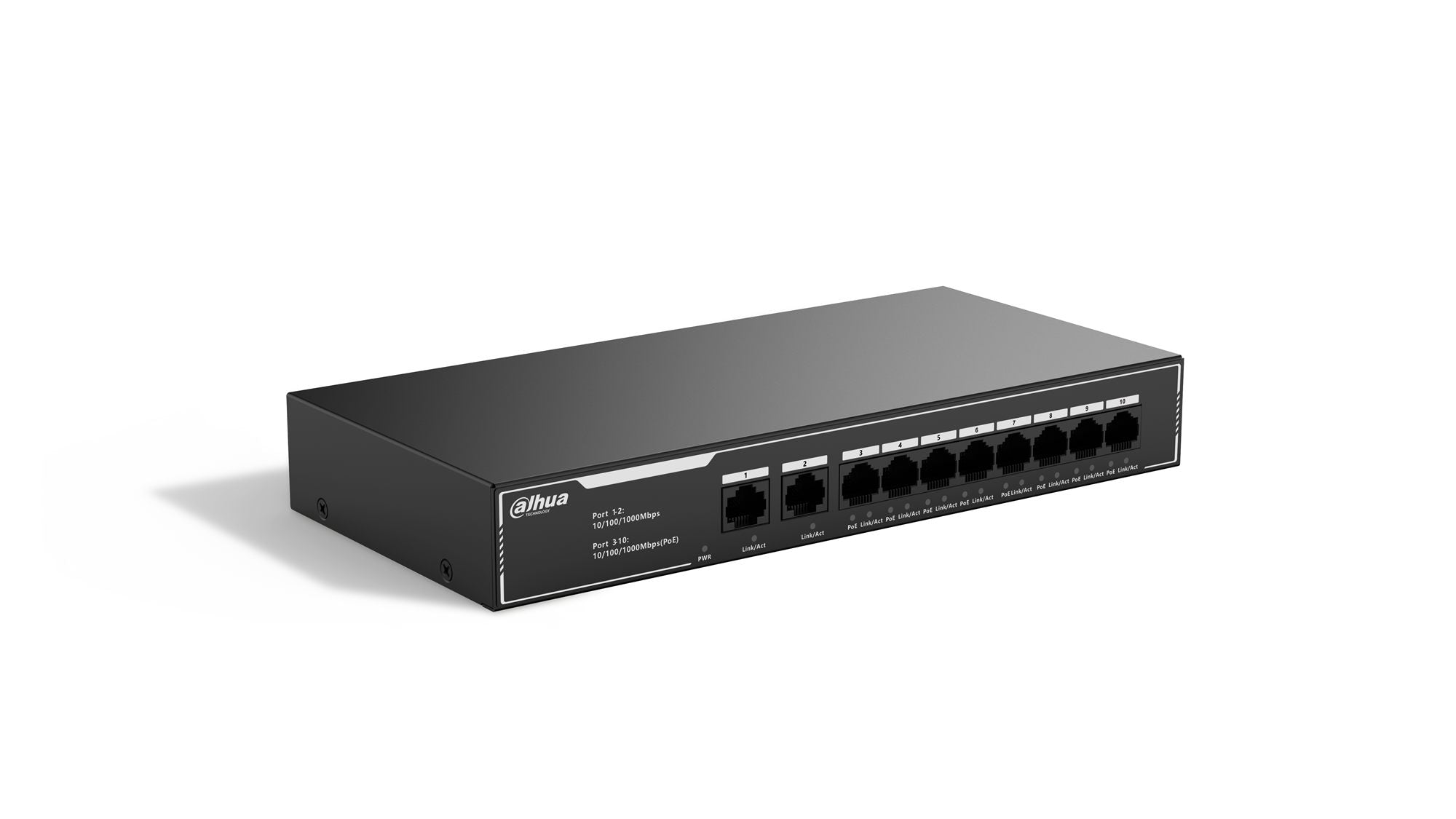 Dahua SG1010LP Commutateur Gigabit PoE économique 10 ports avec 8 ports PoE