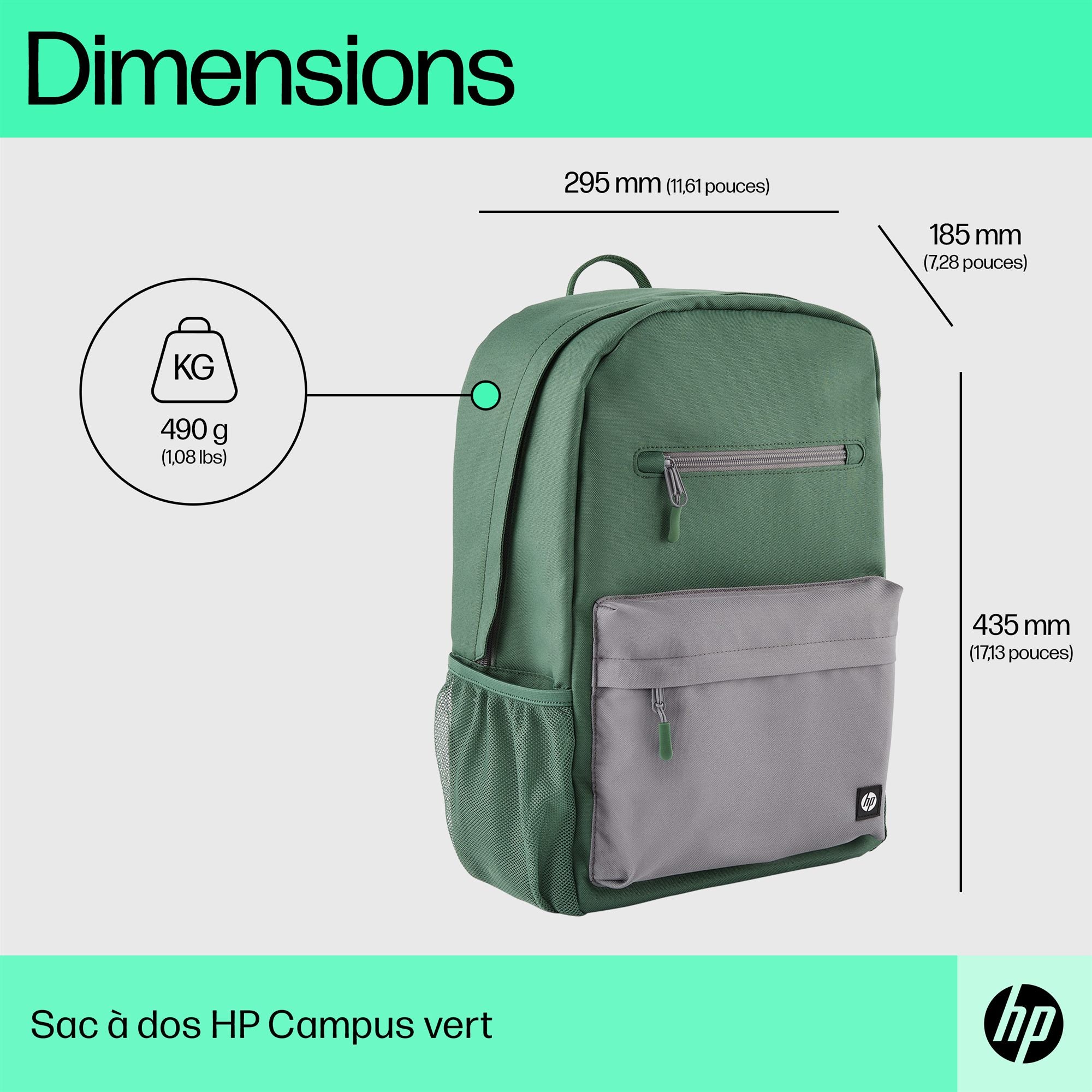 HP Campus Green Backpack