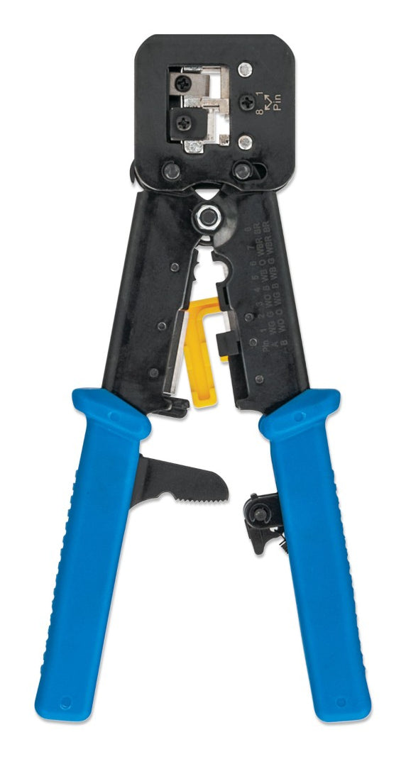 Techly IWP-HT 310UT Outil de sertissage pour connecteurs modulaires RJ45/RJ12/RJ11 a travers