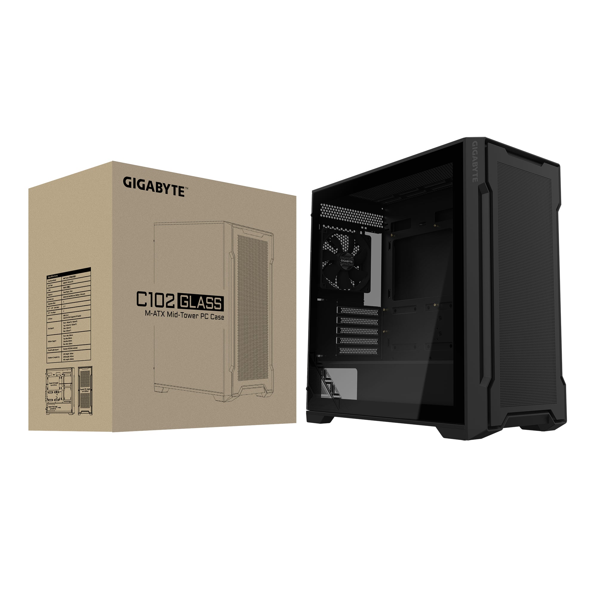 GIGABYTE C102 GLASS Midi Tower Noir