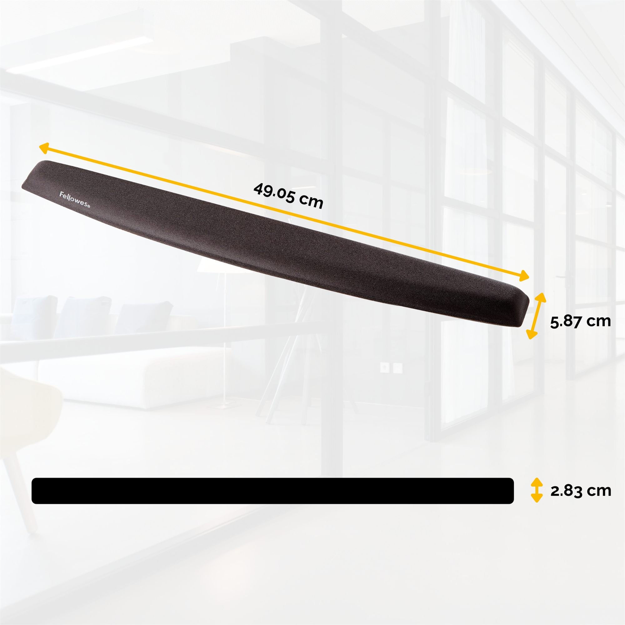 FELLOWES memory foam wrist rest - black